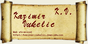 Kazimir Vukelić vizit kartica
